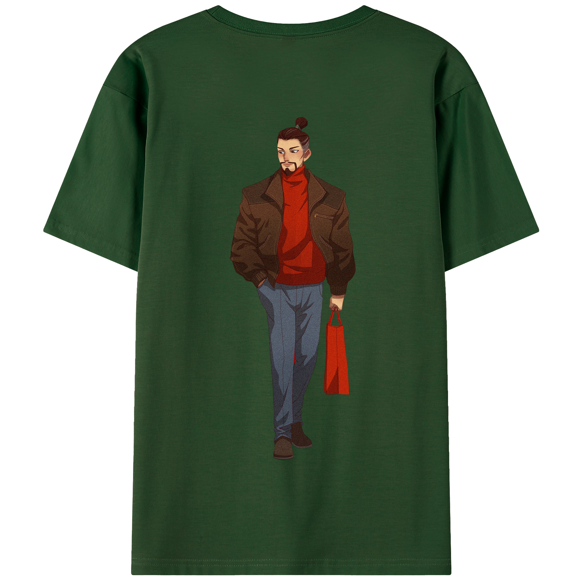 （画像用） Ne Zha 2 ナタ 魔童の大暴れ 綿100％半袖Tシャツ（背面プリント）